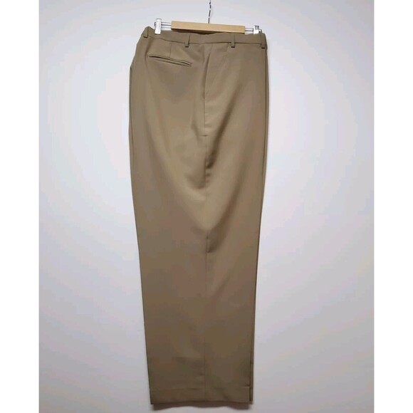 NWT Botany 500 Casual Dress Pants Size W50 Camel Flat Front by Haband $59 - Picture 12 of 16